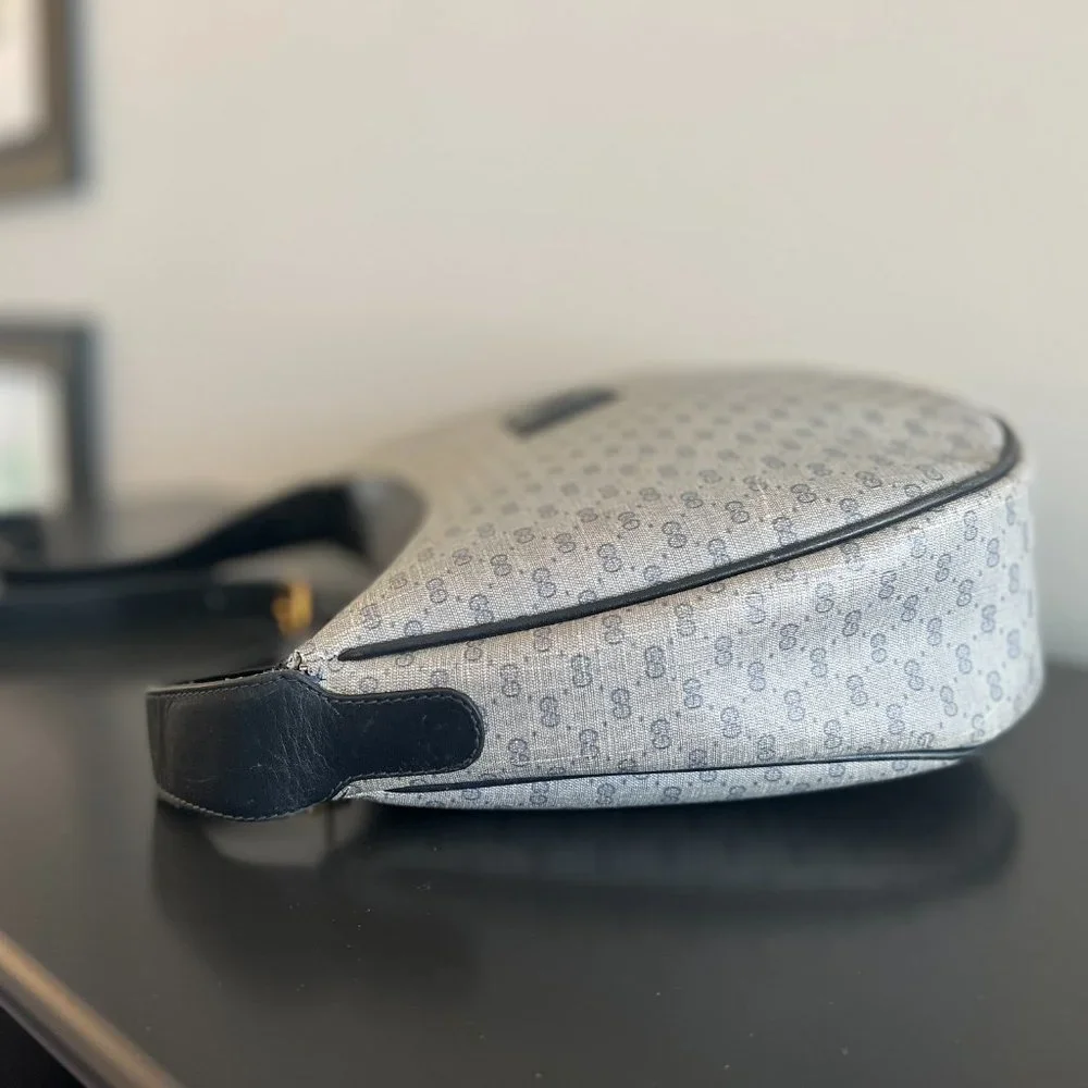 Gucci GG Vintage Hobo in Micro Monogram Canvas Navy/Gray - Picture 7 of 13